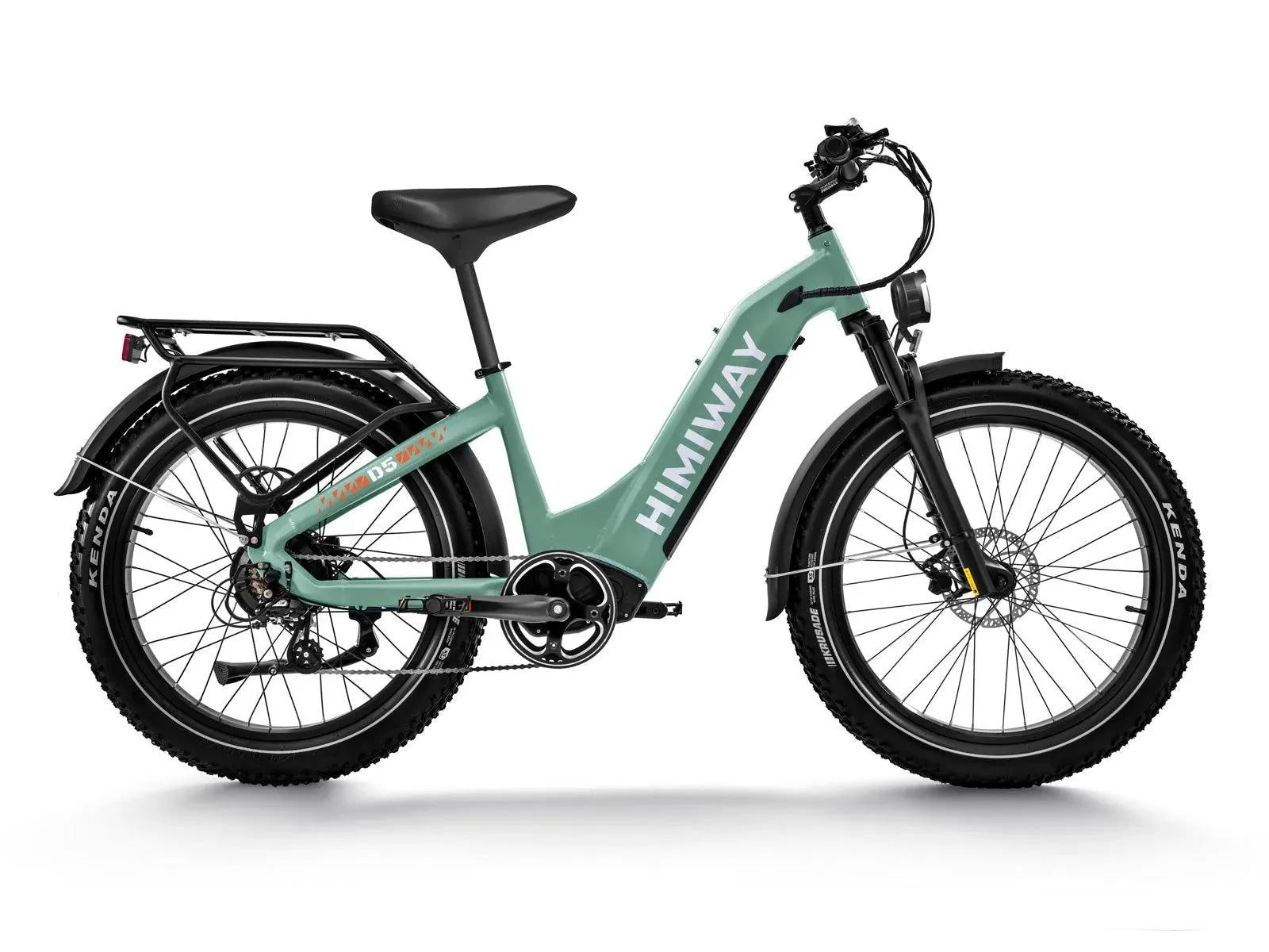Green electric bike with 'HIMIWAY' branding on a white background