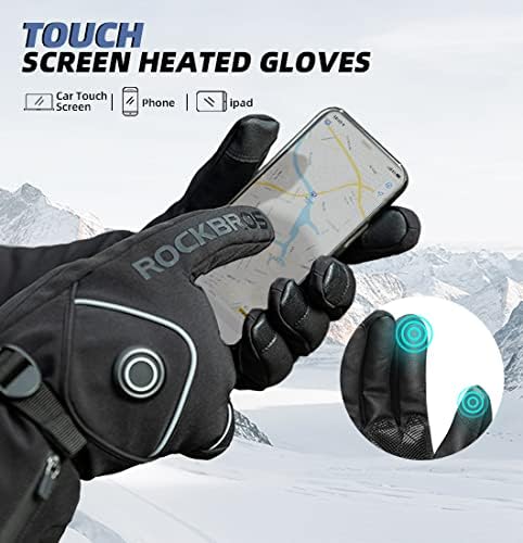 ROCKBROS Heated Gloves With Electric Rechargeable Battery