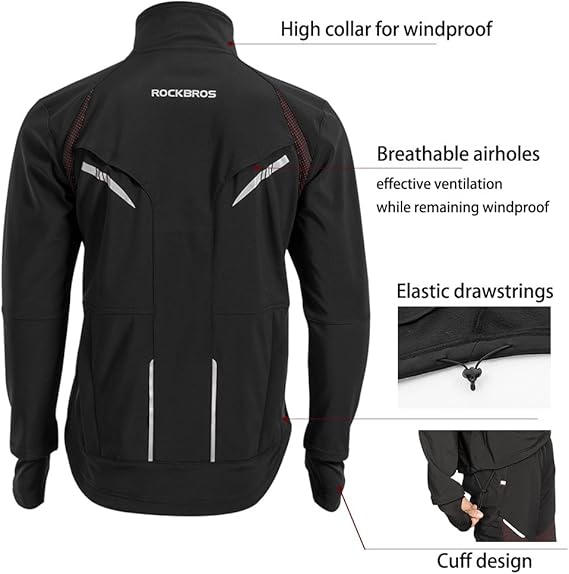 ROCKBROS Cycling Jackets Thermal Windproof Jacket for Men