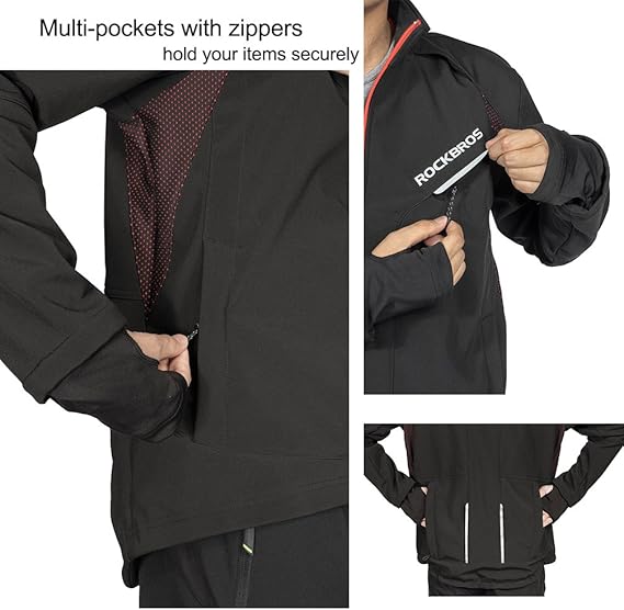 ROCKBROS Cycling Jackets Thermal Windproof Jacket for Men