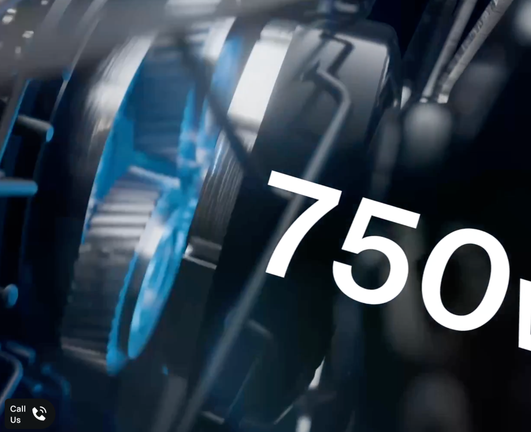 Close-up of a mechanical component with '750i' text overlay