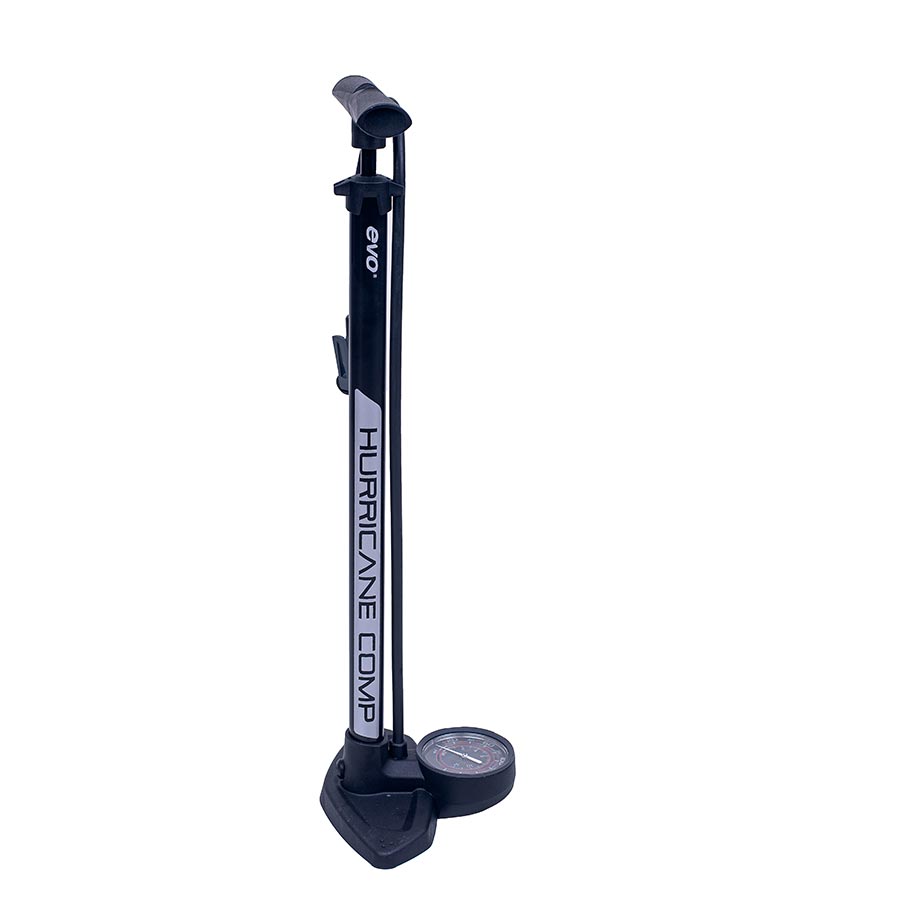 EZbike-EVO-EVO Hurricane Comp Floor Pump SmartHead 180psi Black/Silver