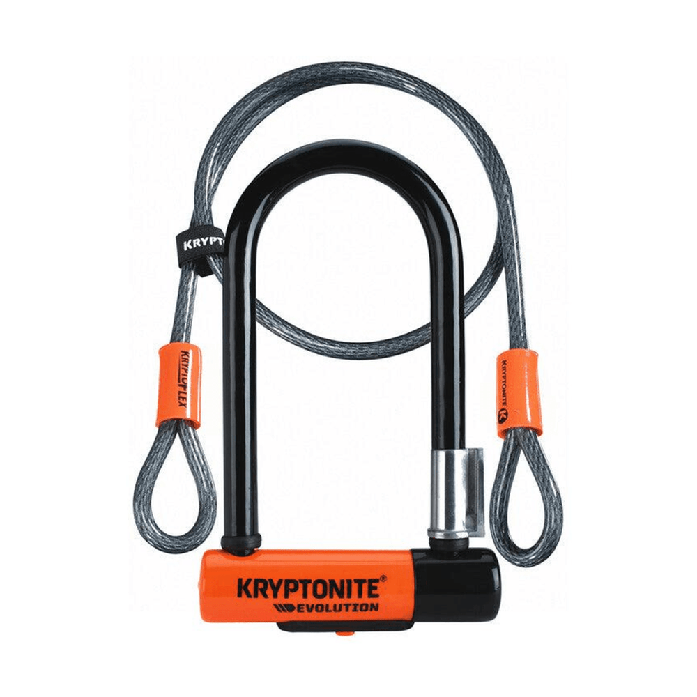 EZbike-Evolution Mini-7 U-lock W/ 4' Flex Cable-Kryptonite