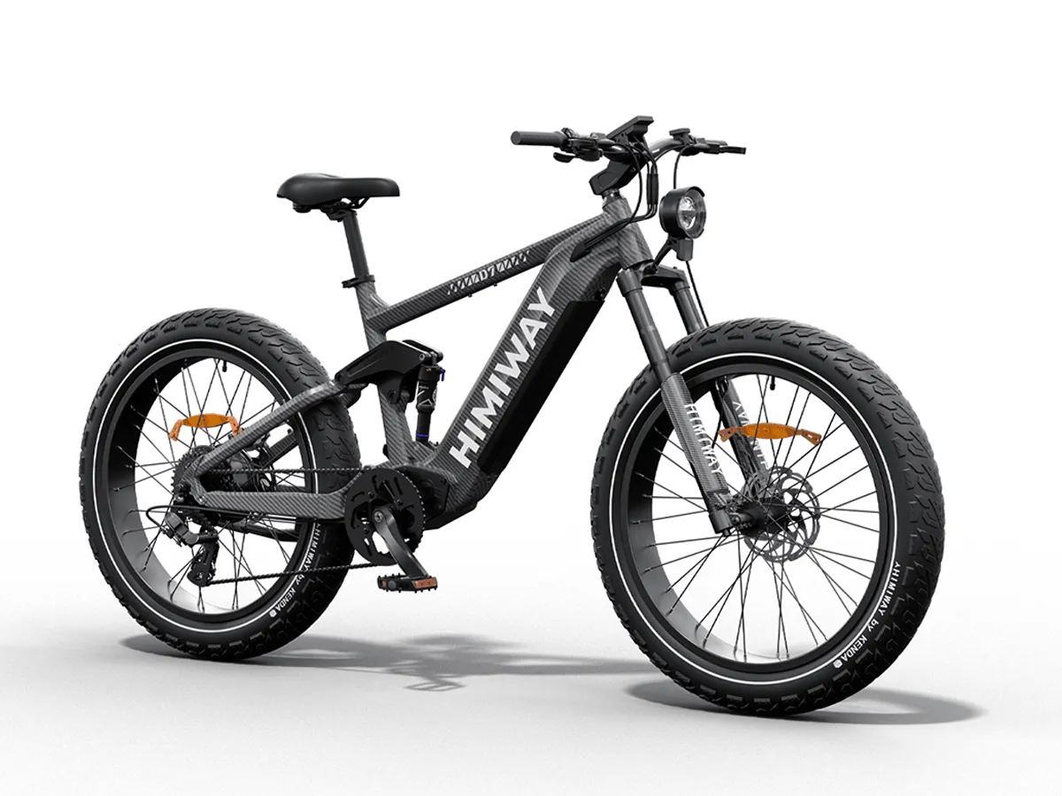 Electric bike with 'Himway' branding on a white background