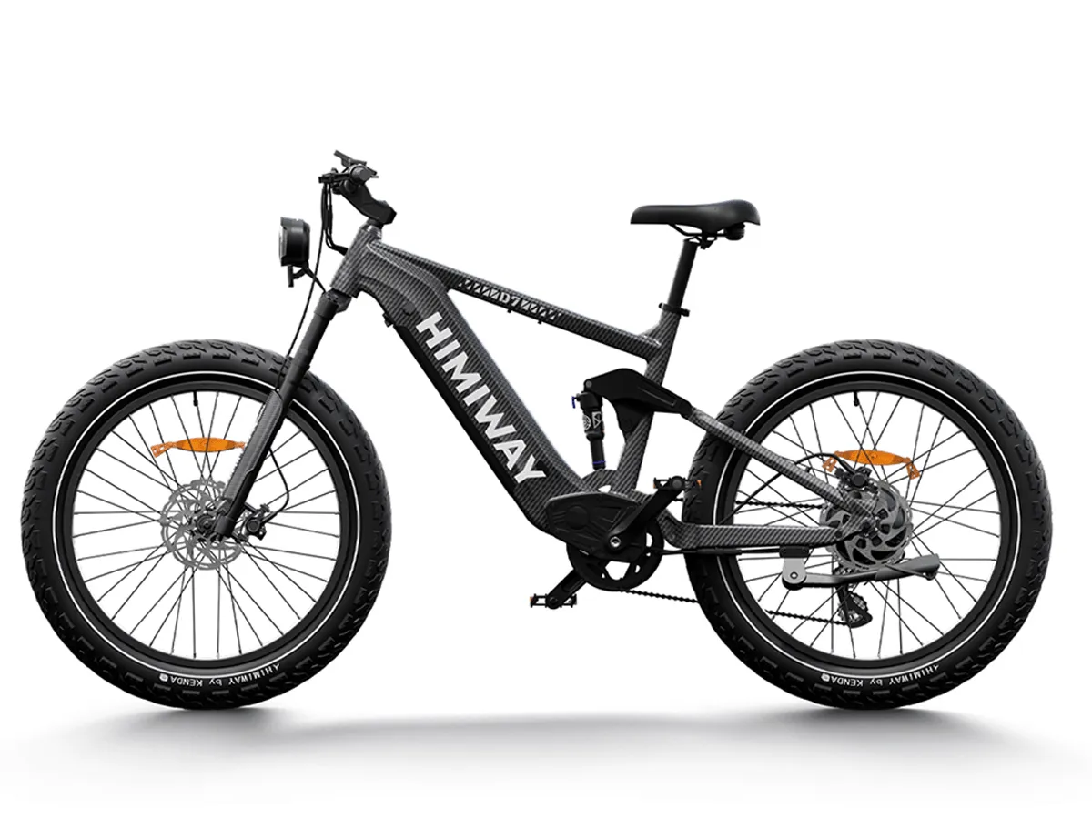 Black electric bike with 'Himway' branding on a white background