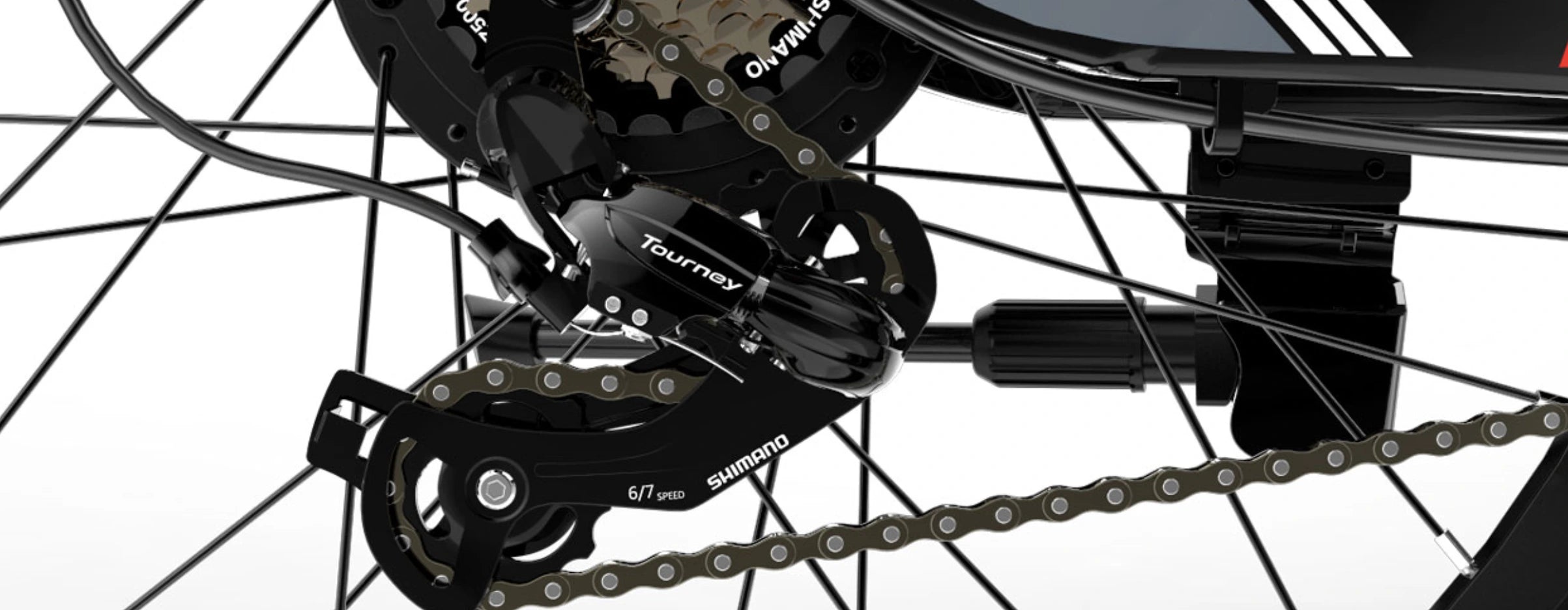 Transmission Shimano à 21 vitesses-T8 - Boîte ouverte