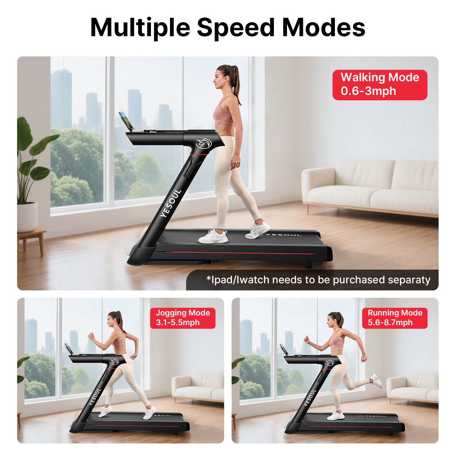 EZbike-T3S Treadmill-YESOUL