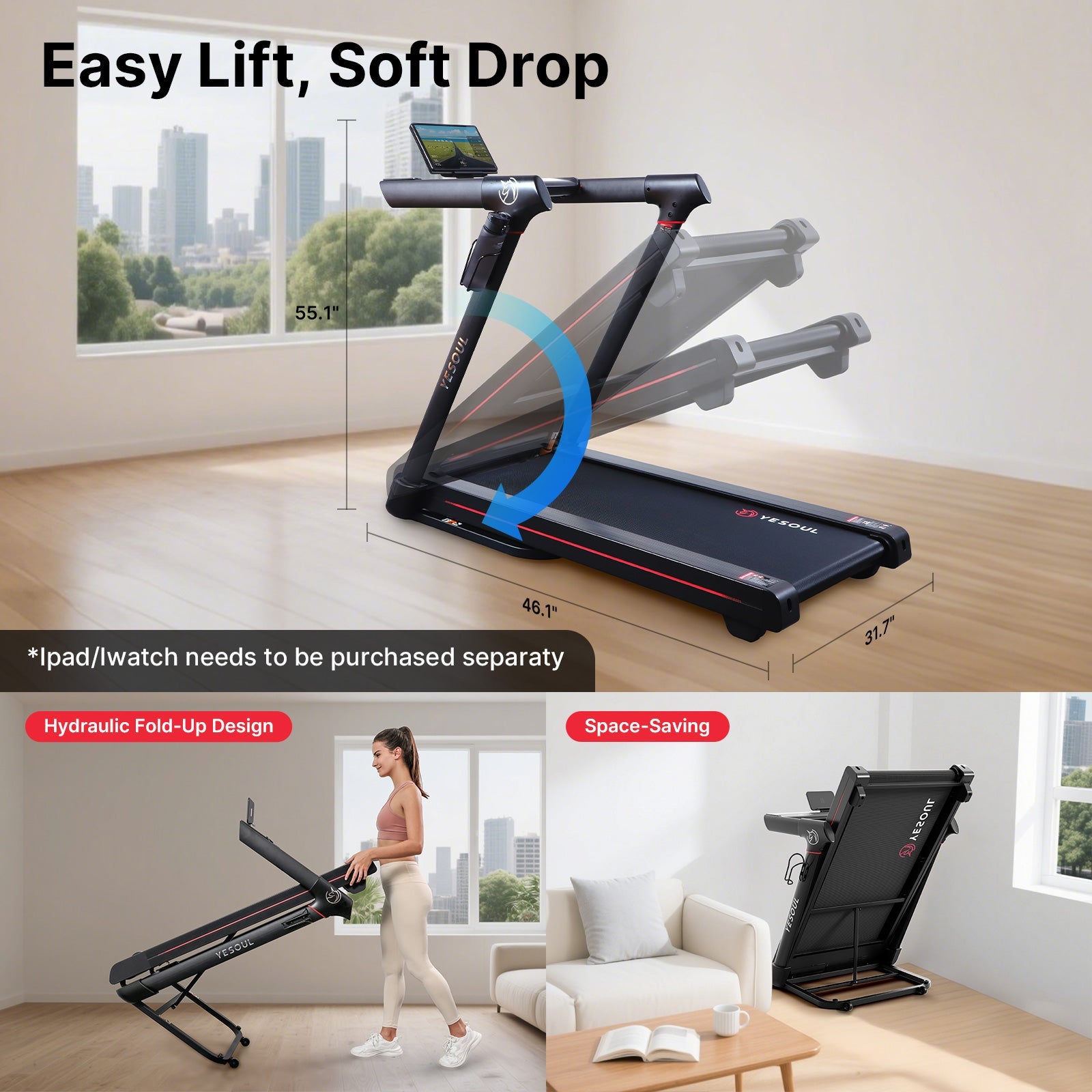 EZbike-T3S Treadmill-YESOUL