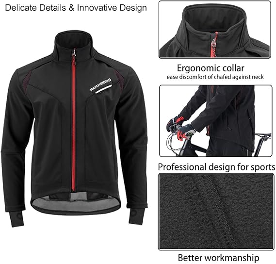 ROCKBROS Cycling Jackets Thermal Windproof Jacket for Men