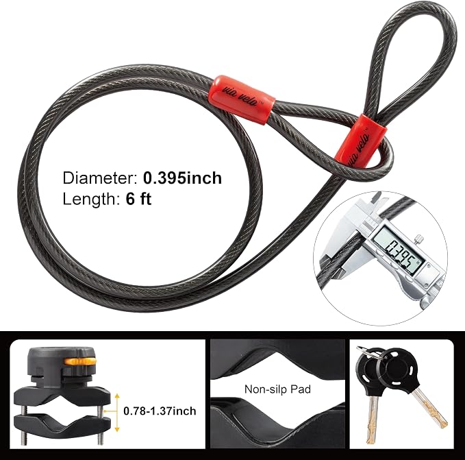 Via Velo Heavy-Duty U-Lock with Cable & 2 Keys