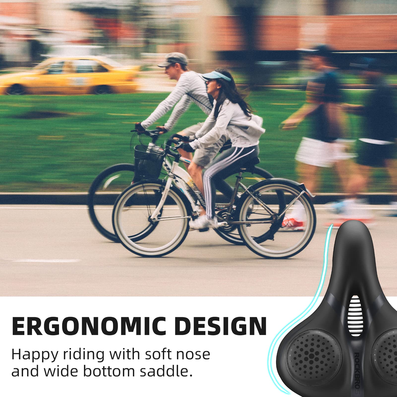 EZbike-ROCKBROS Comfort Gel Bike Seat Saddle-ROCKBROS