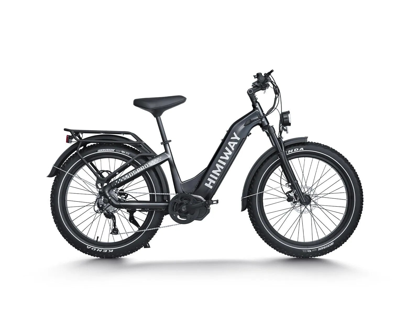 Black electric bike with 'Himawari' branding on a white background