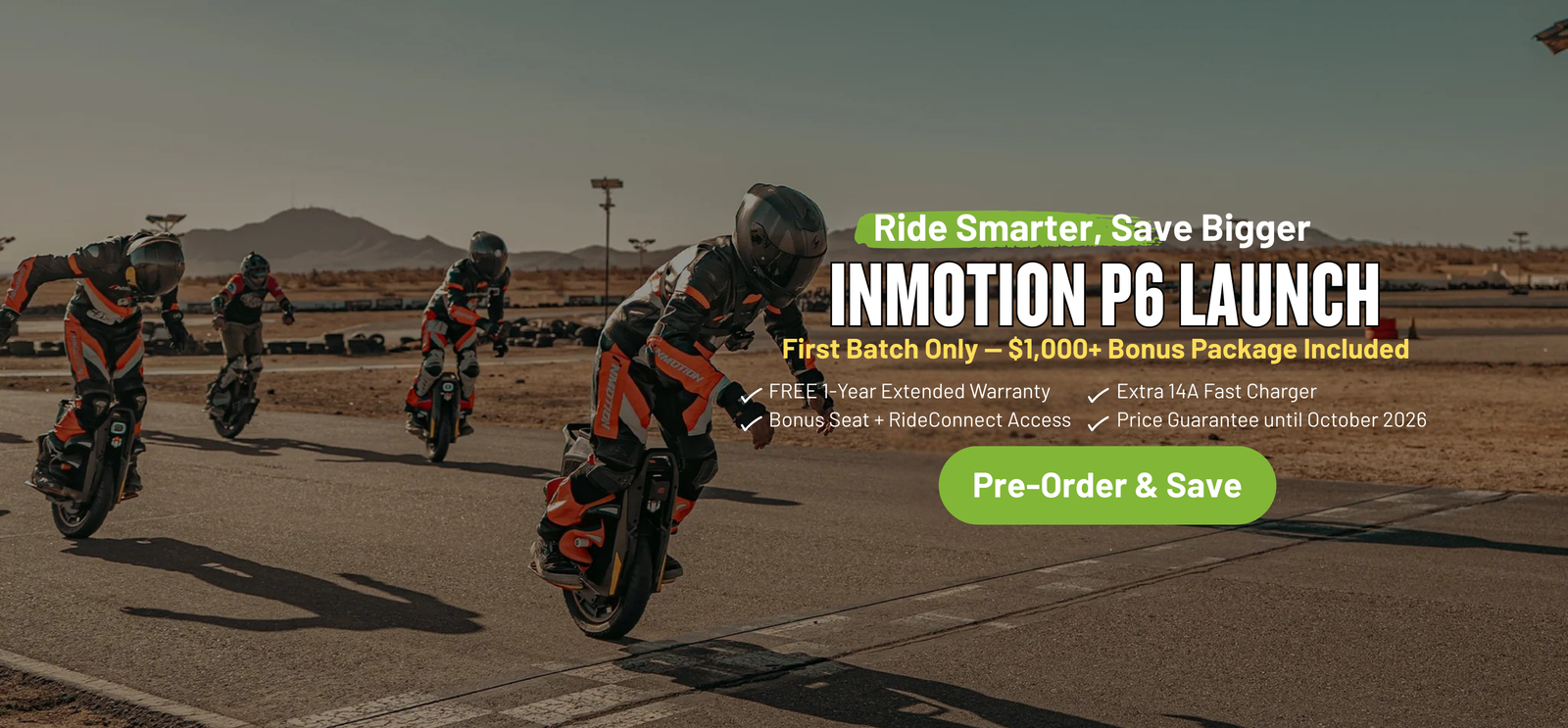 Inmotion P6 $1000 Bonus Package | EZbike Canada