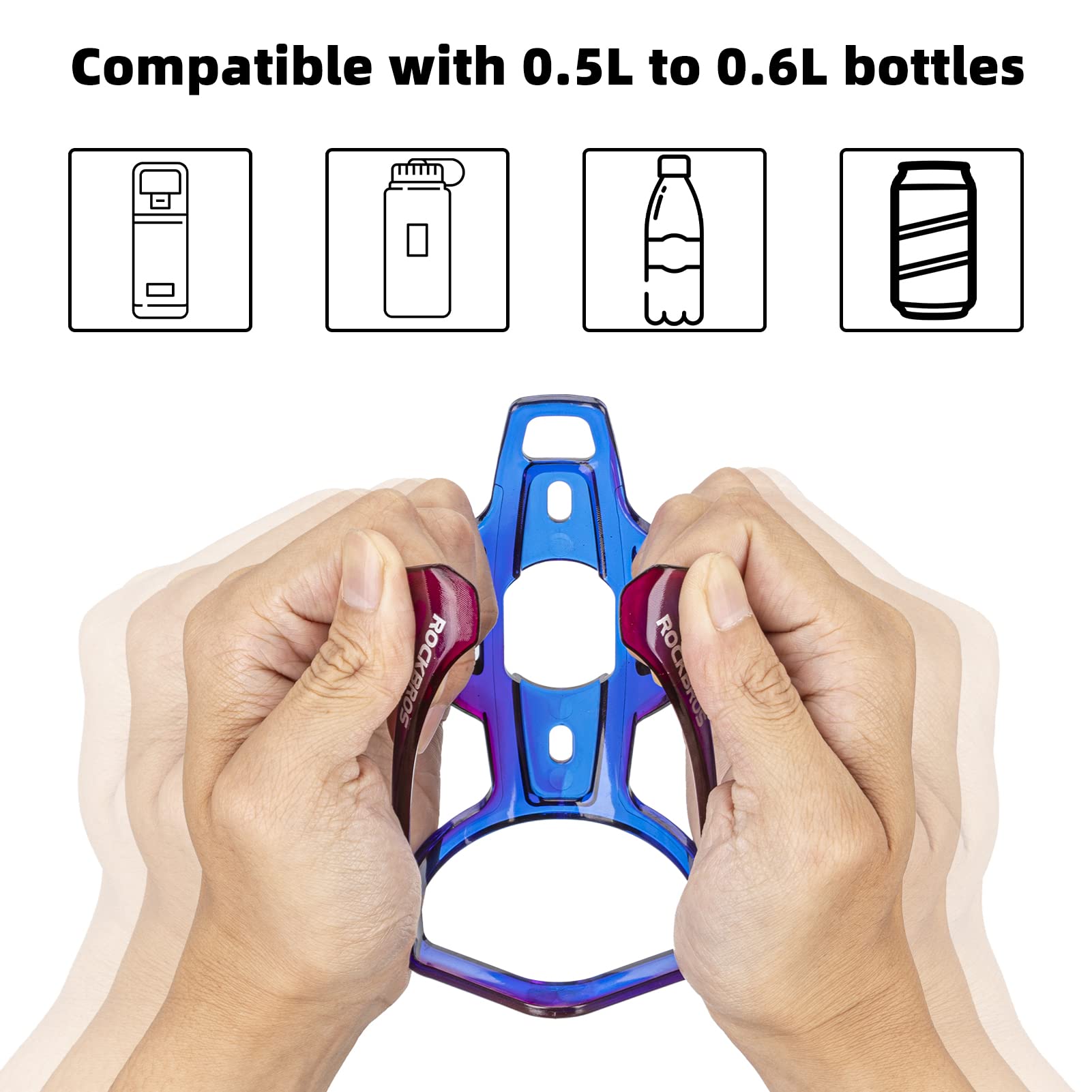 ROCKBROS Bike Water Bottle Holder Durable Ultra-Light Bicycle Bottle Cages