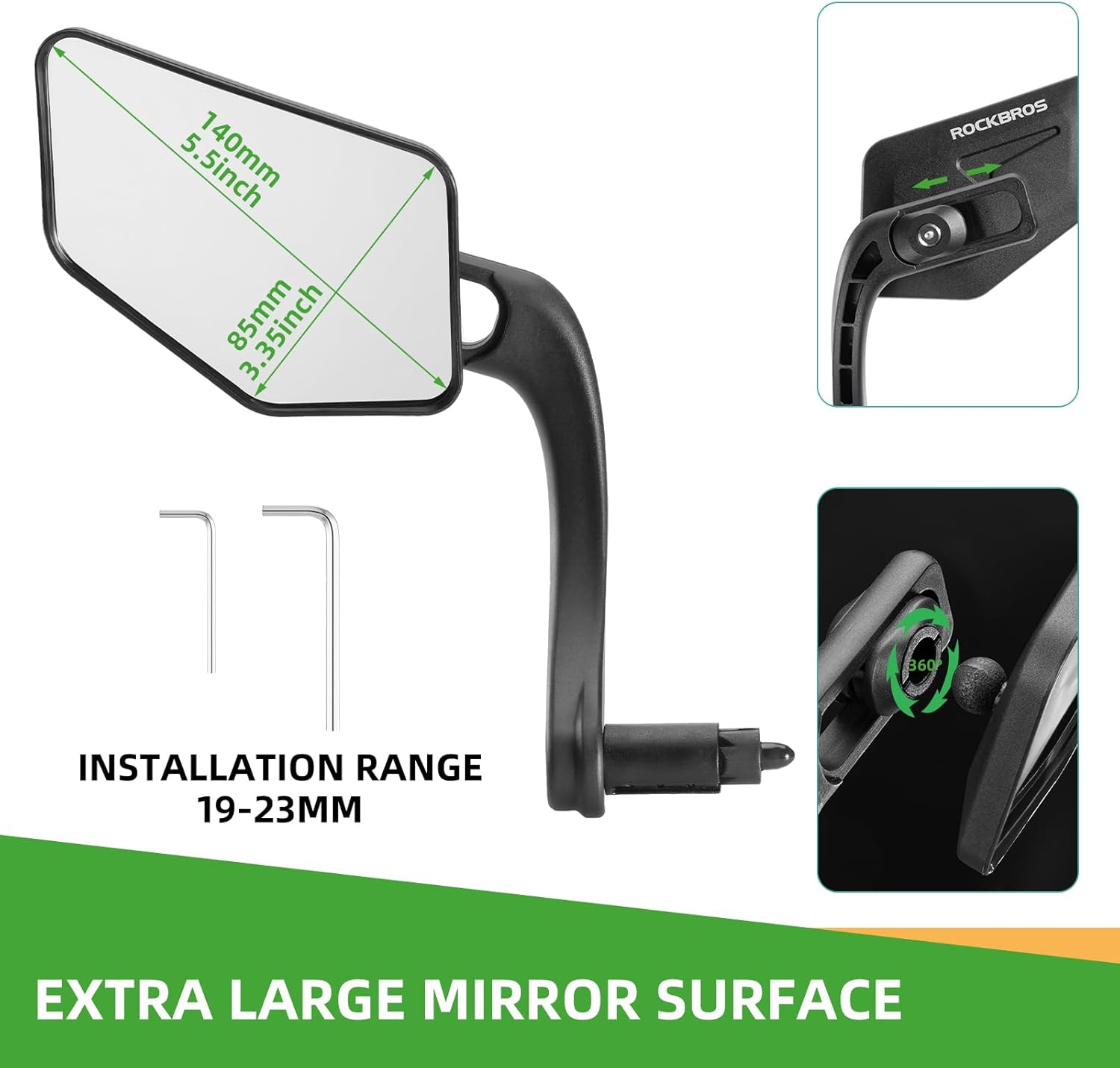 EZbike-ROCKBROS Bike Handlebar Left Mirror