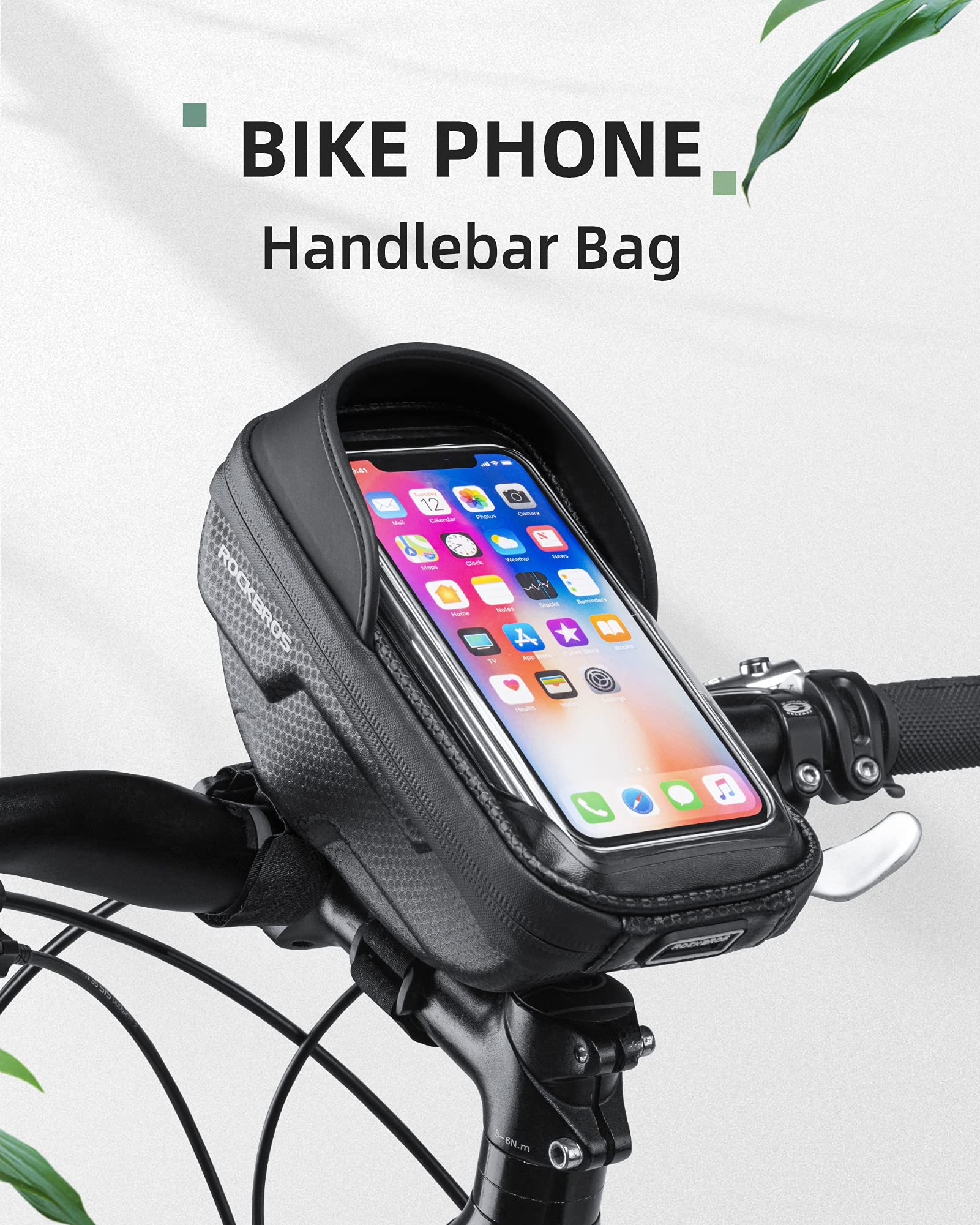 EZbike-ROCKBROS Bike Front Frame HandlebarWaterproof Bag below 6.5"-ROCKBROS