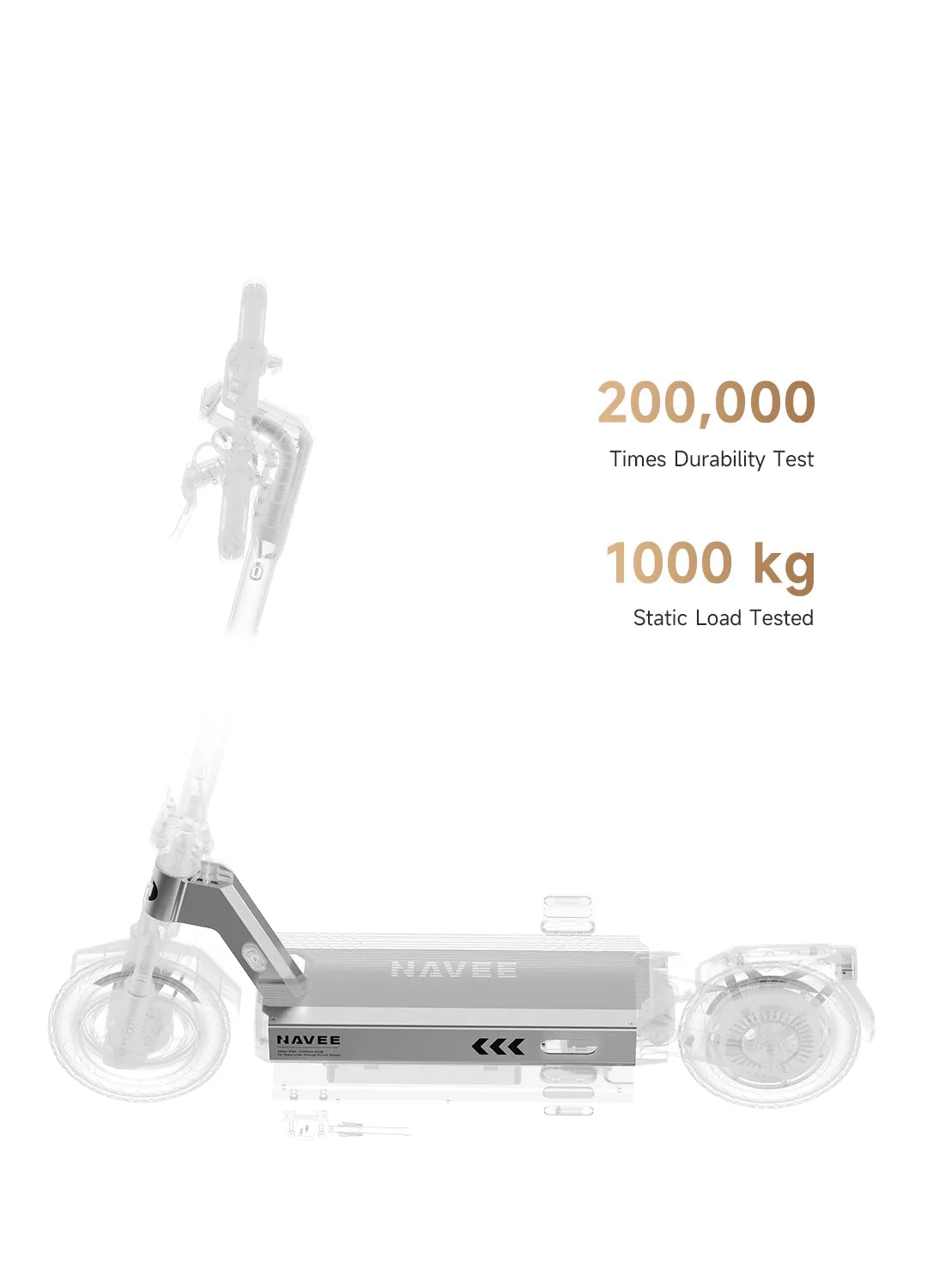Cadre en acier robuste-Trottinette électrique Navee G5