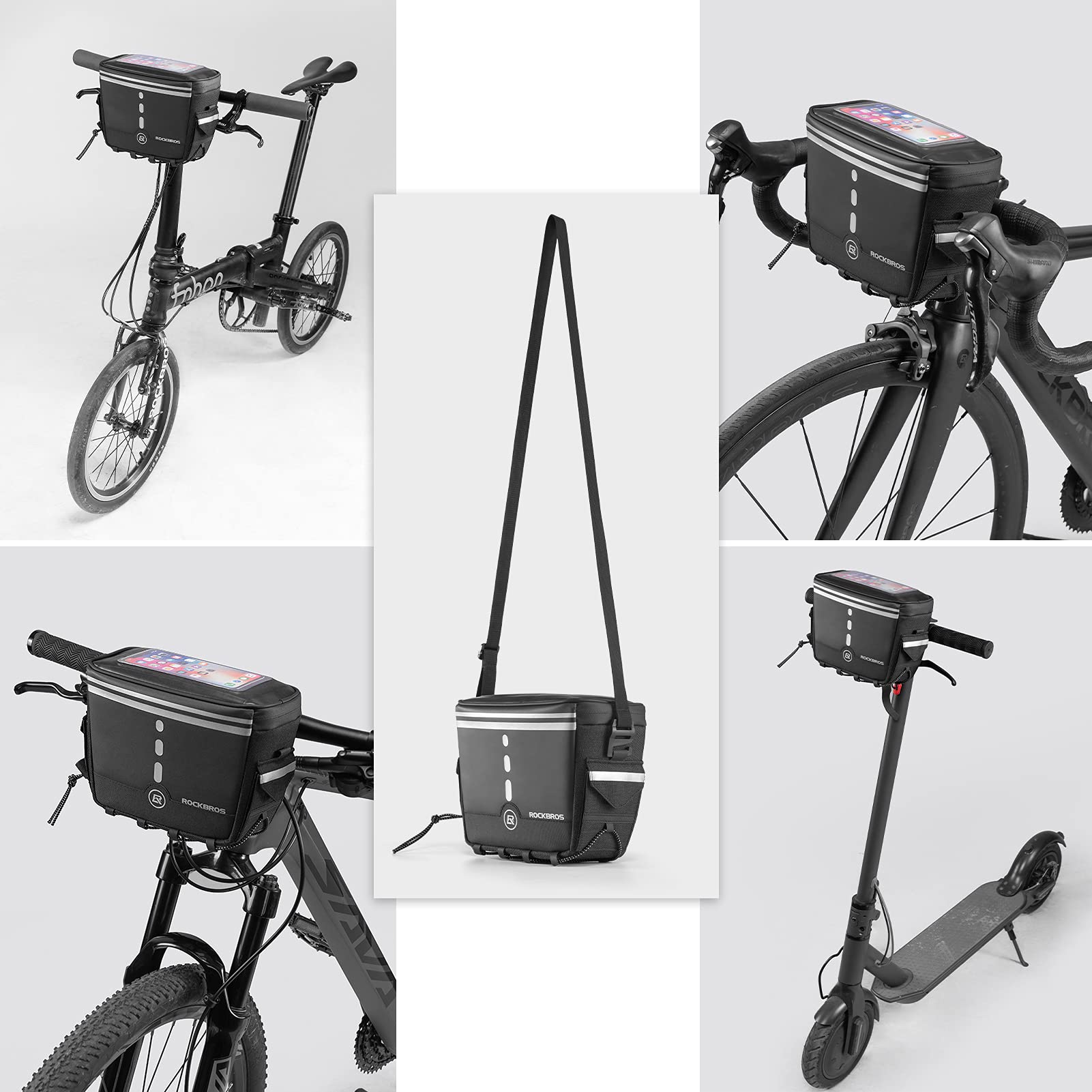 ROCKBROS Handlebar Bag Bicycle Front Storage Bag