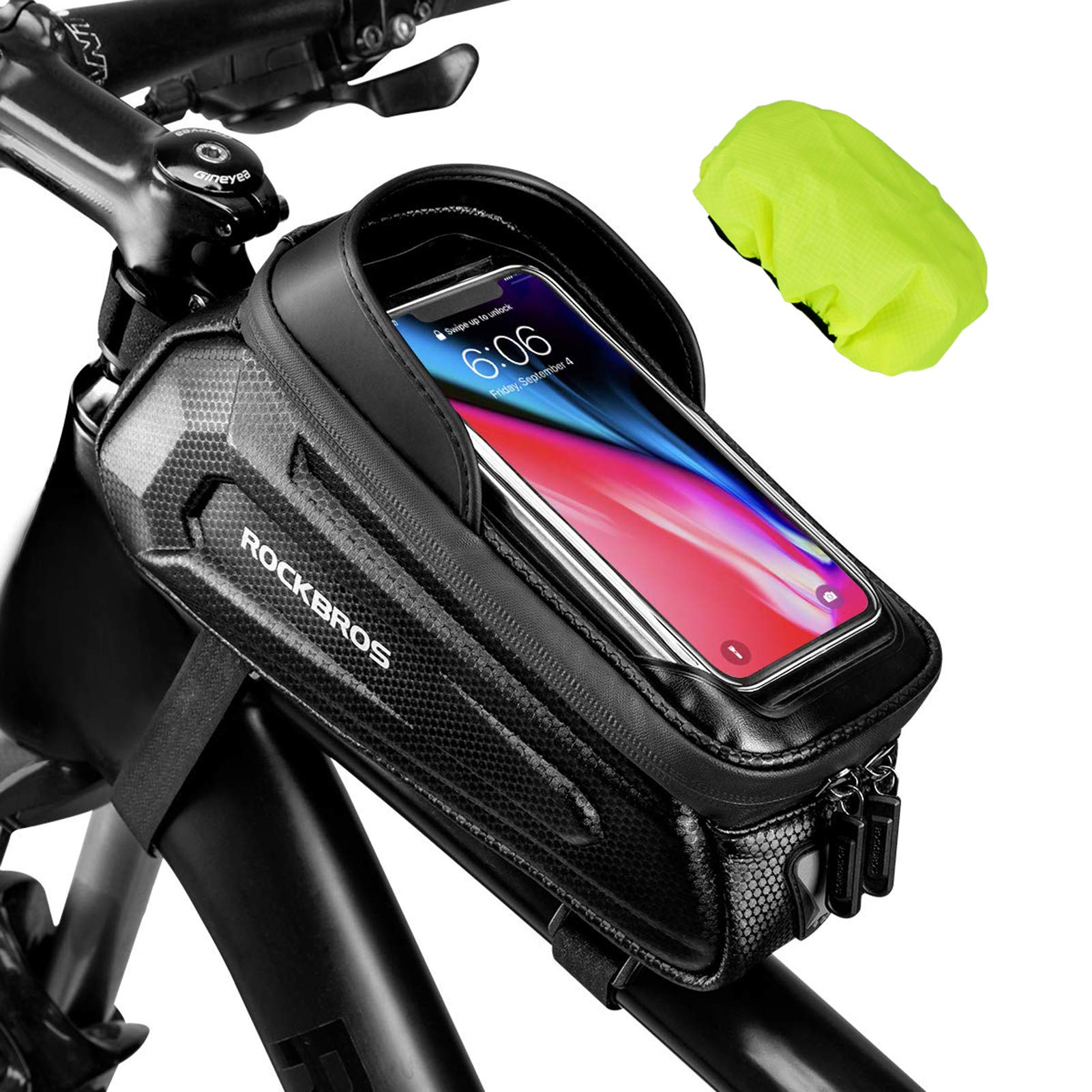 EZbike Canada : ROCKBROS Bike Phone Mount Bag,EVA Waterproof Front Frame Bag