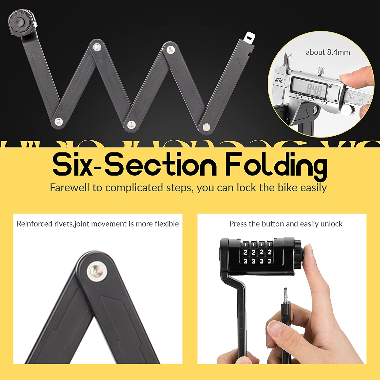 ROCKBROS Folding Lock with Bracket