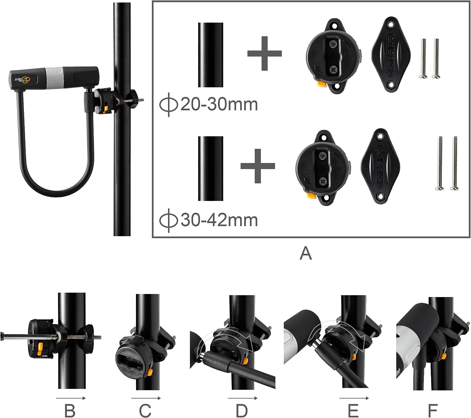Via Velo Bike Lock Heavy Duty Bicycle U-Lock