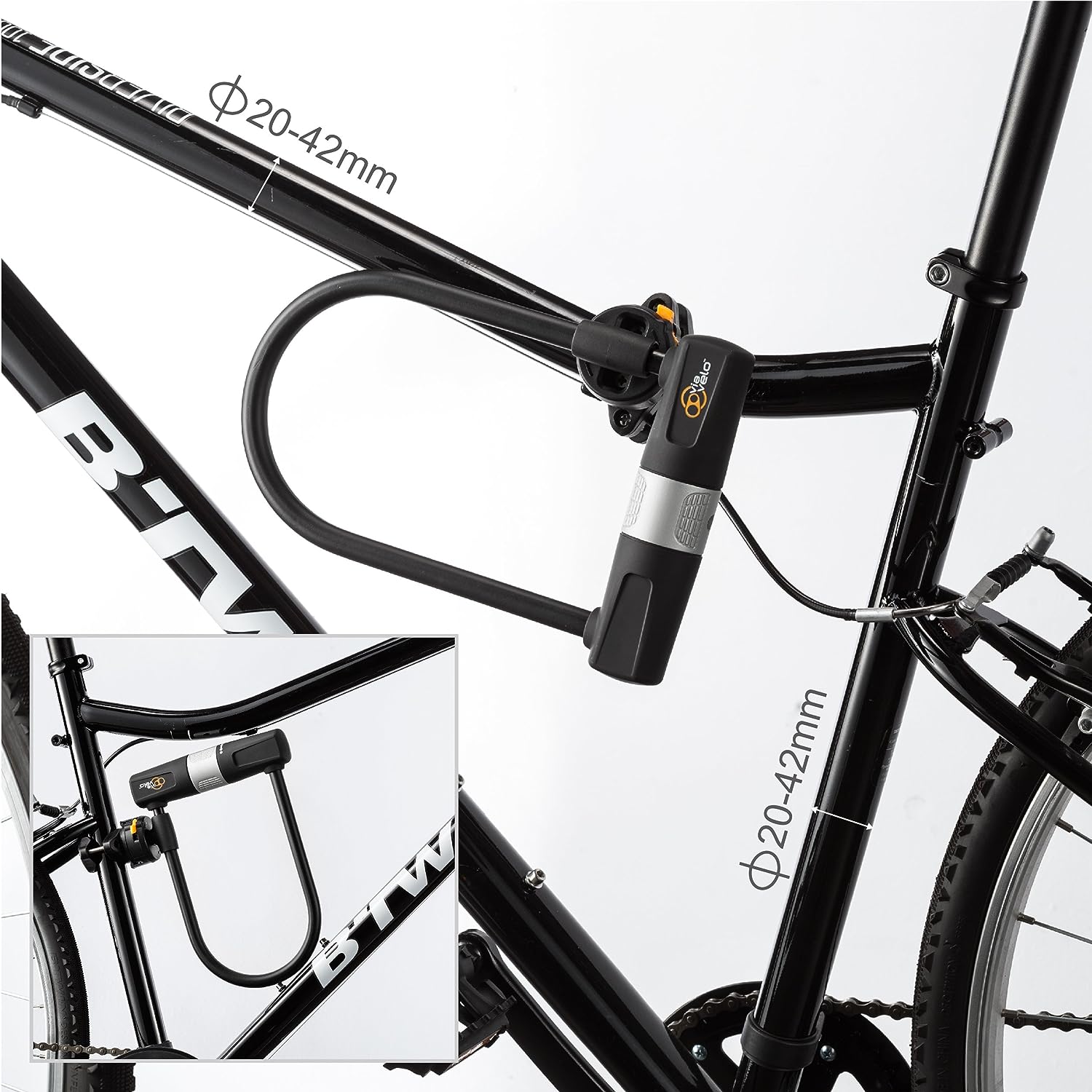 Via Velo Bike Lock Heavy Duty Bicycle U-Lock