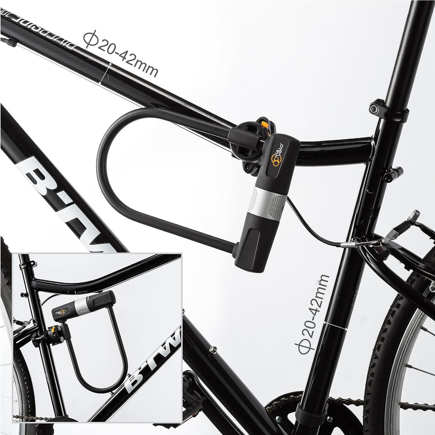 EZbike Cananda : Via Velo Bike Lock Heavy Duty Bicycle U-Lock