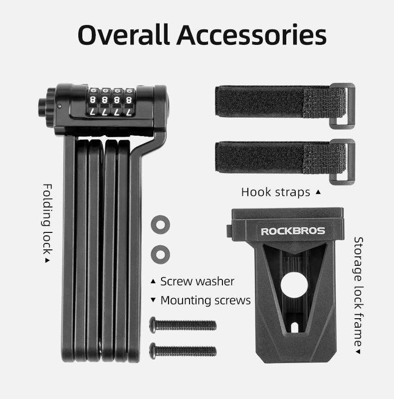 ROCKBROS Folding Lock with Bracket