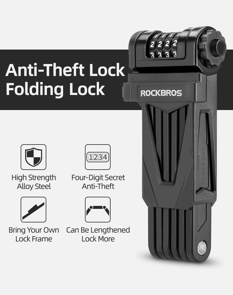 ROCKBROS Folding Lock with Bracket-EZbike Canada
